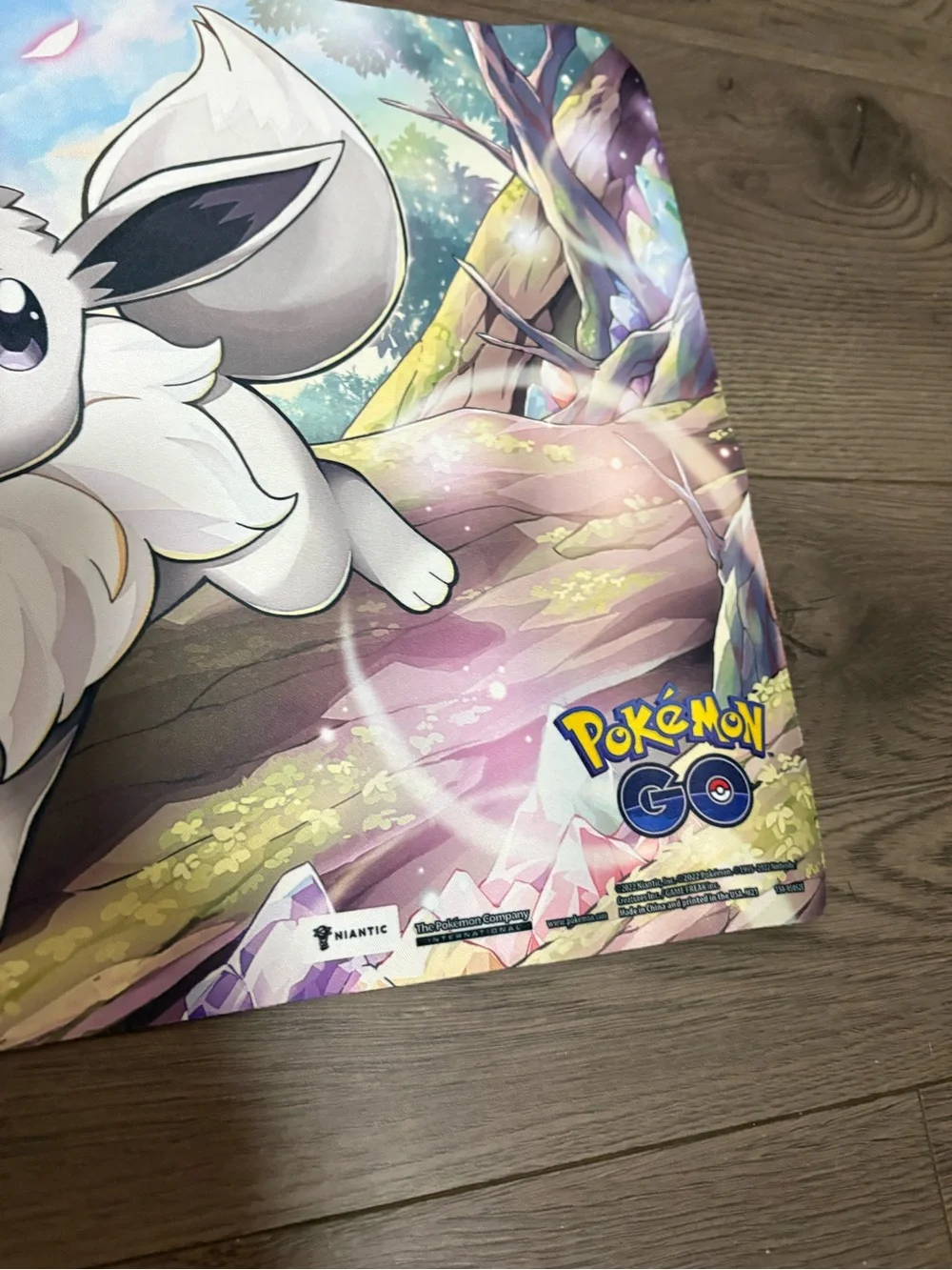 Pokemon GO Eevee Playmat Radiant/Shiny Eevee Standard Size Trading Card Game